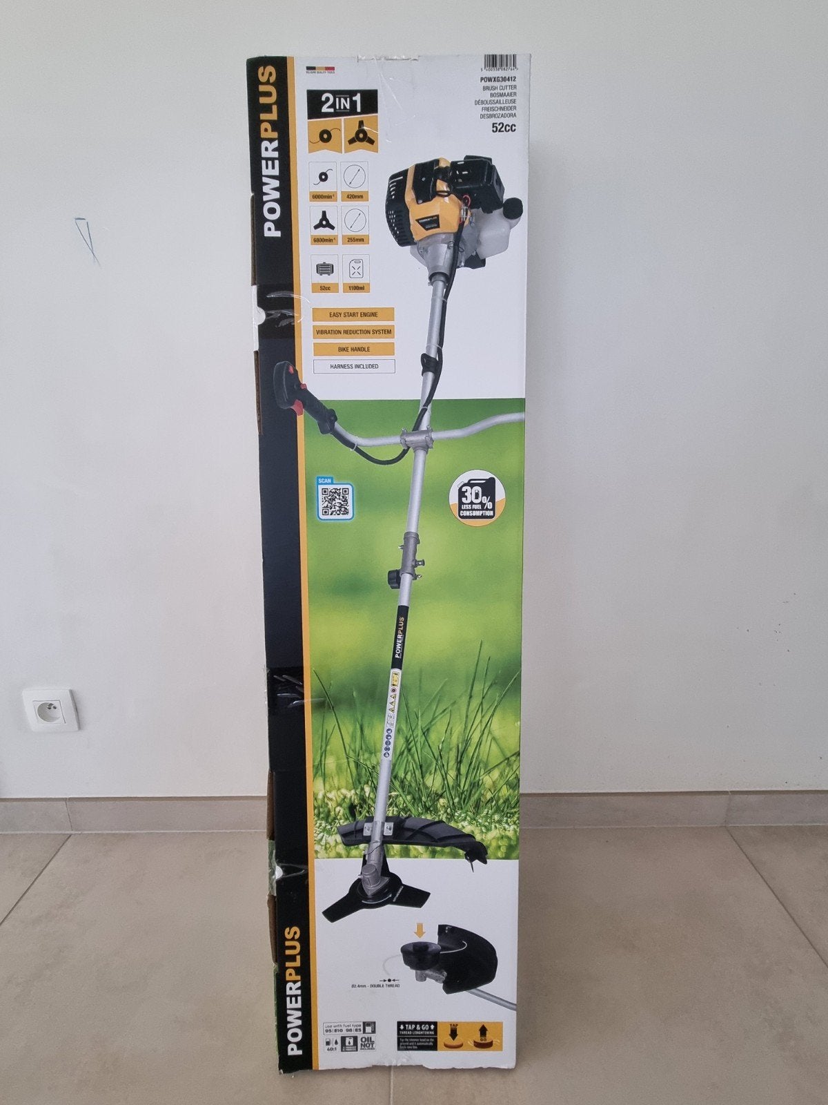 Bosmaaier/trimmer Powerplus 2 in 1, Ophalen, Benzine, Nieuw, 50 cm of meer