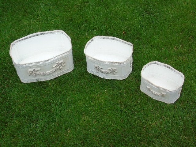jardinière + dessins florale , lot de 3 pcs !, Enlèvement ou Envoi, Intérieur, Moins de 60 cm, Neuf