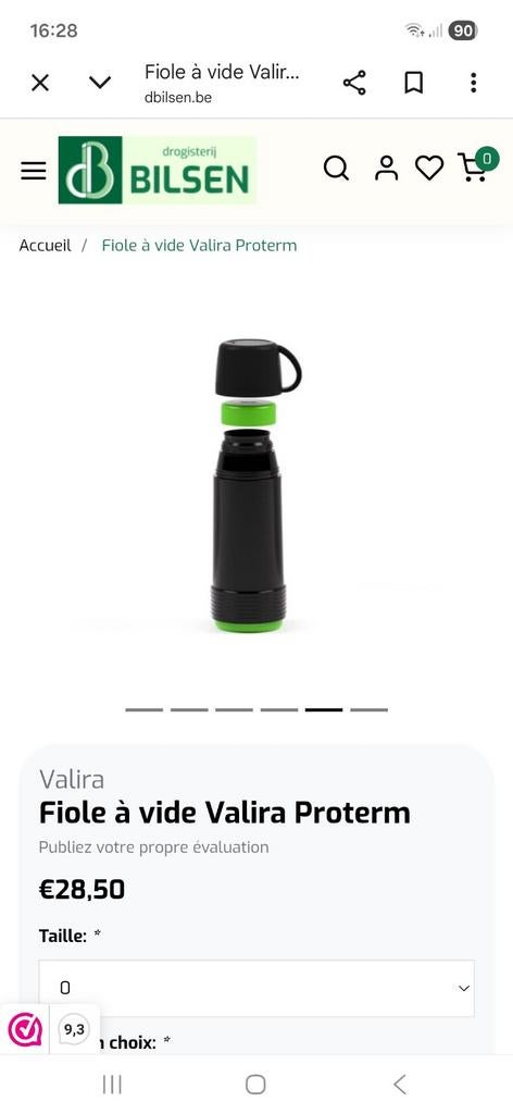 Bouteille Isotherme VALIRA,1 litre,thermos