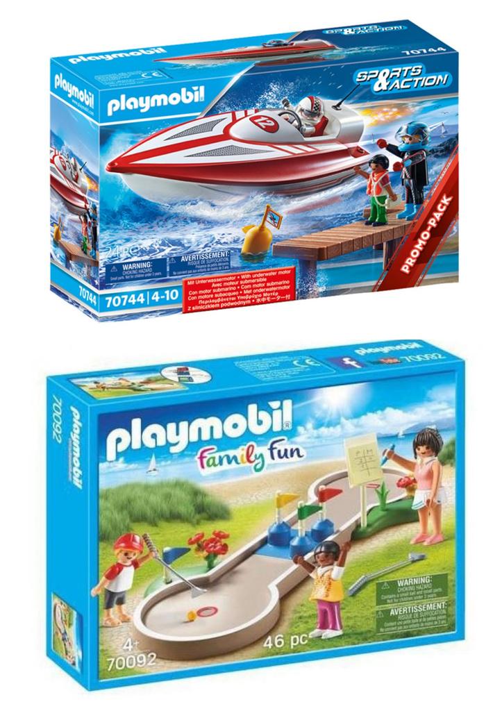 Speedboot en minigolf Playmobil, Enlèvement ou Envoi, Neuf, Ensemble complet