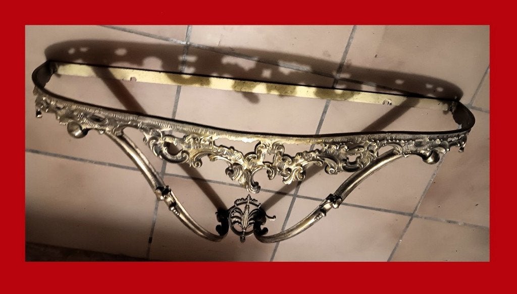 Jolie console murale doré, Maison & Meubles, Accessoires pour la Maison | Miroirs, Moins de 100 cm, Comme neuf, Enlèvement, 50 à 75 cm