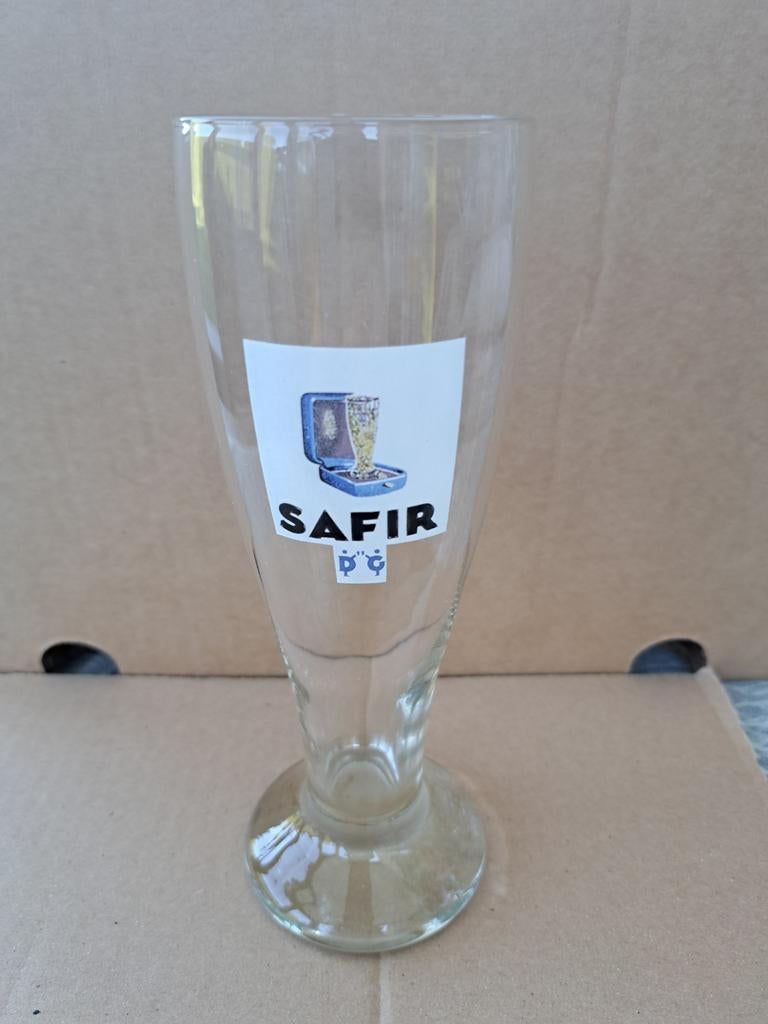 1 retro bierglas van SAFIR pils, Verzamelen, Ophalen of Verzenden, Zo goed als nieuw, Glas of Glazen, Overige merken