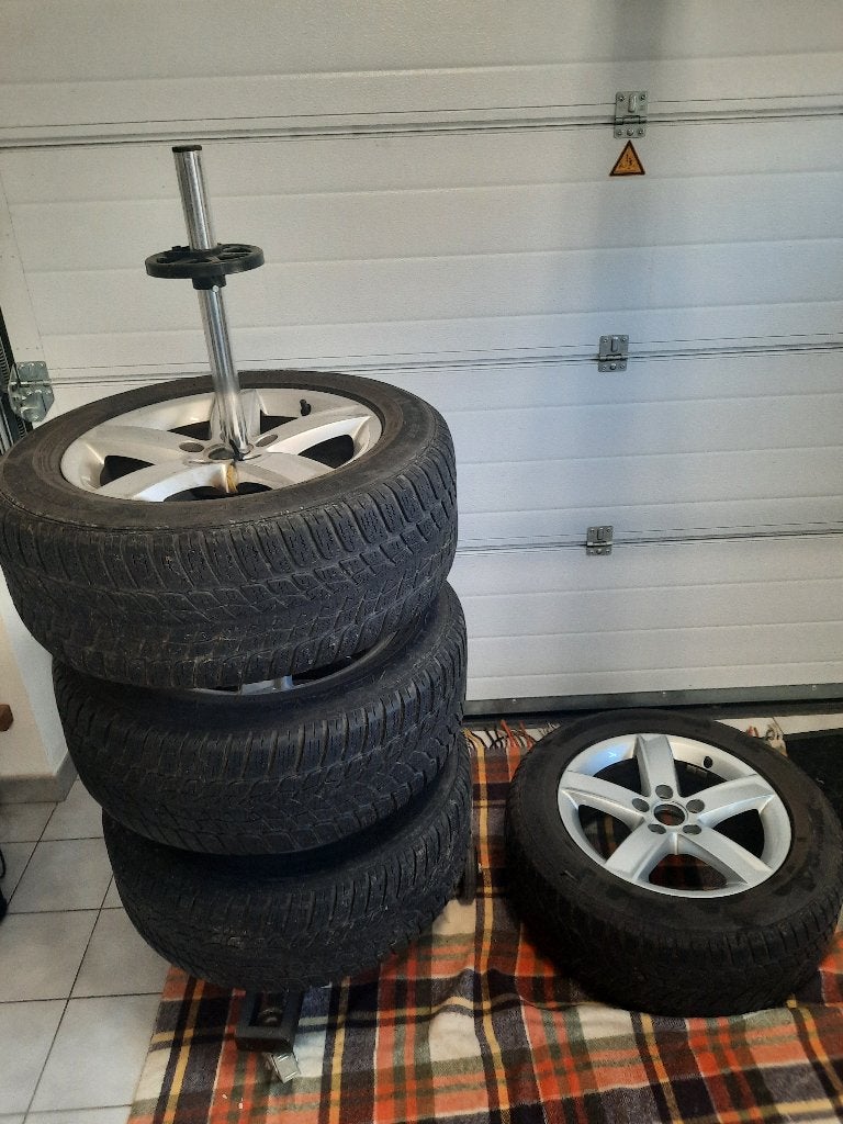 4 winterbanden op velgen, Auto-onderdelen, Banden en Velgen, Ophalen, Gebruikt, 16 inch, Banden en Velgen