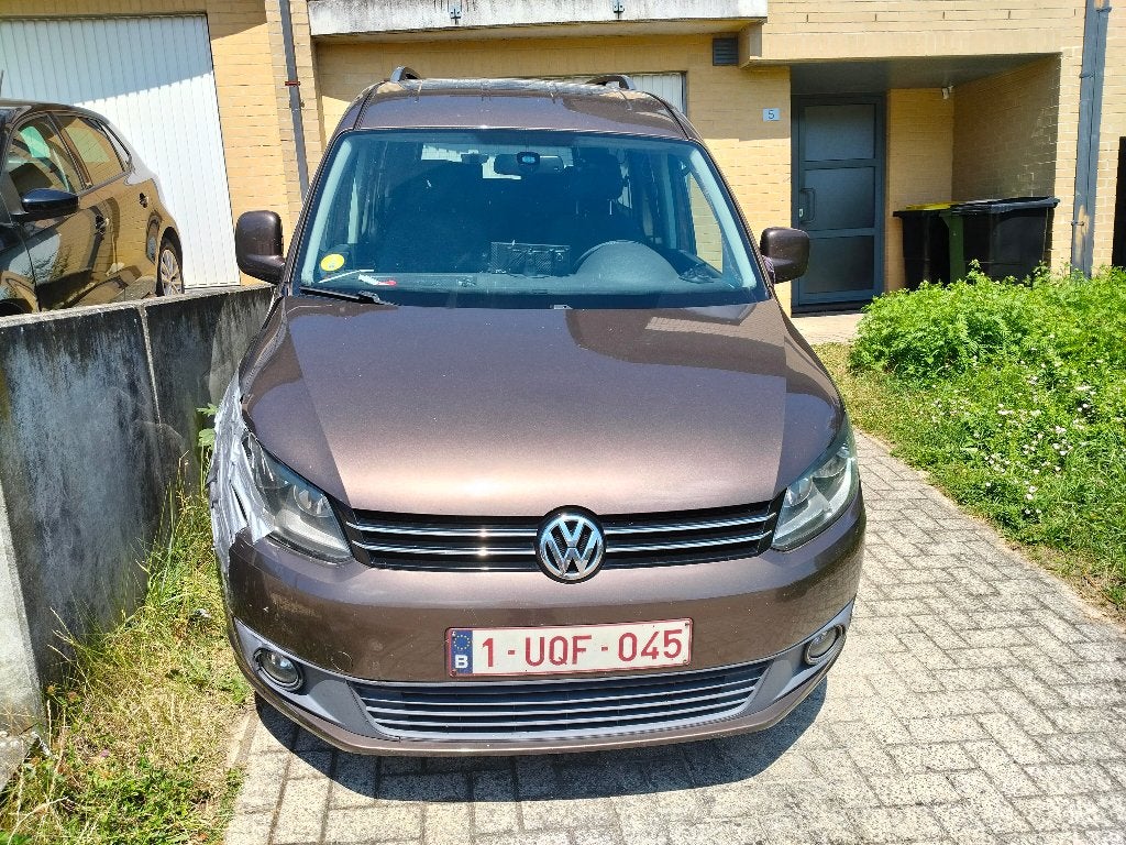 vw caddy maxi 7 zit 2011, Auto's, Volkswagen, 4 cilinders, Bruin, 7 zetels, Grijs