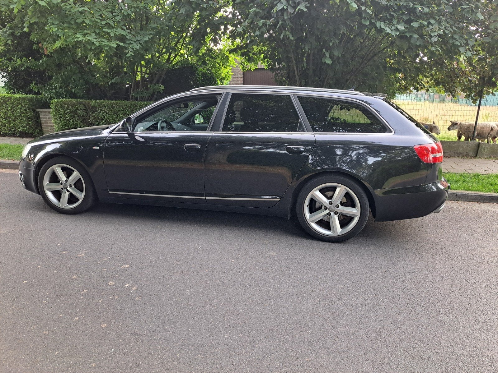 Audi A6 Break 2.0 TDI S-Line. Bon état., Autos, Audi, Cuir, Euro 5, Boîte manuelle, Noir