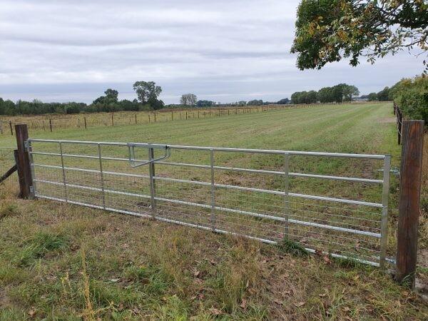 Stevige gegalvaniseerde weidepoorten – half gaas, Dieren en Toebehoren, Stalling en Weidegang, Weidegang, 4 paarden of pony's of meer