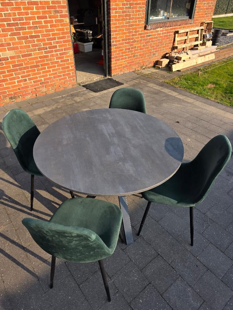 Eettafel met stoelen, Ophalen, Zo goed als nieuw, Vier personen