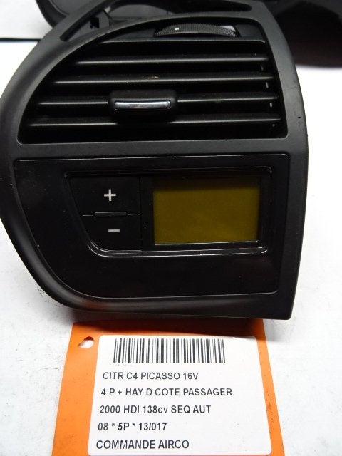 PANNEAU DE COMMANDE CLIMATISATION C4 Picasso (UD / UE / UF), Citroën, Mevr. I. Hauben, Utilisé, Rue de l'Espoir 34 34
4030  GRIVEGNÉE, BE