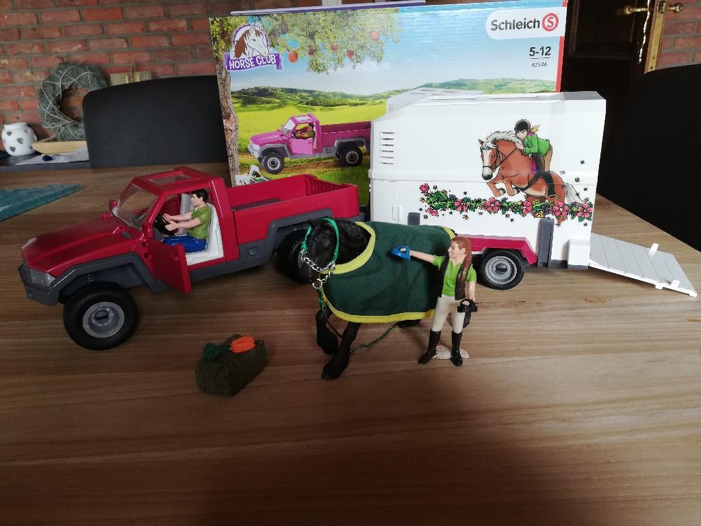 Schleich Horse Club Pickup met paardentrailer 42346, Ophalen, Zo goed als nieuw
