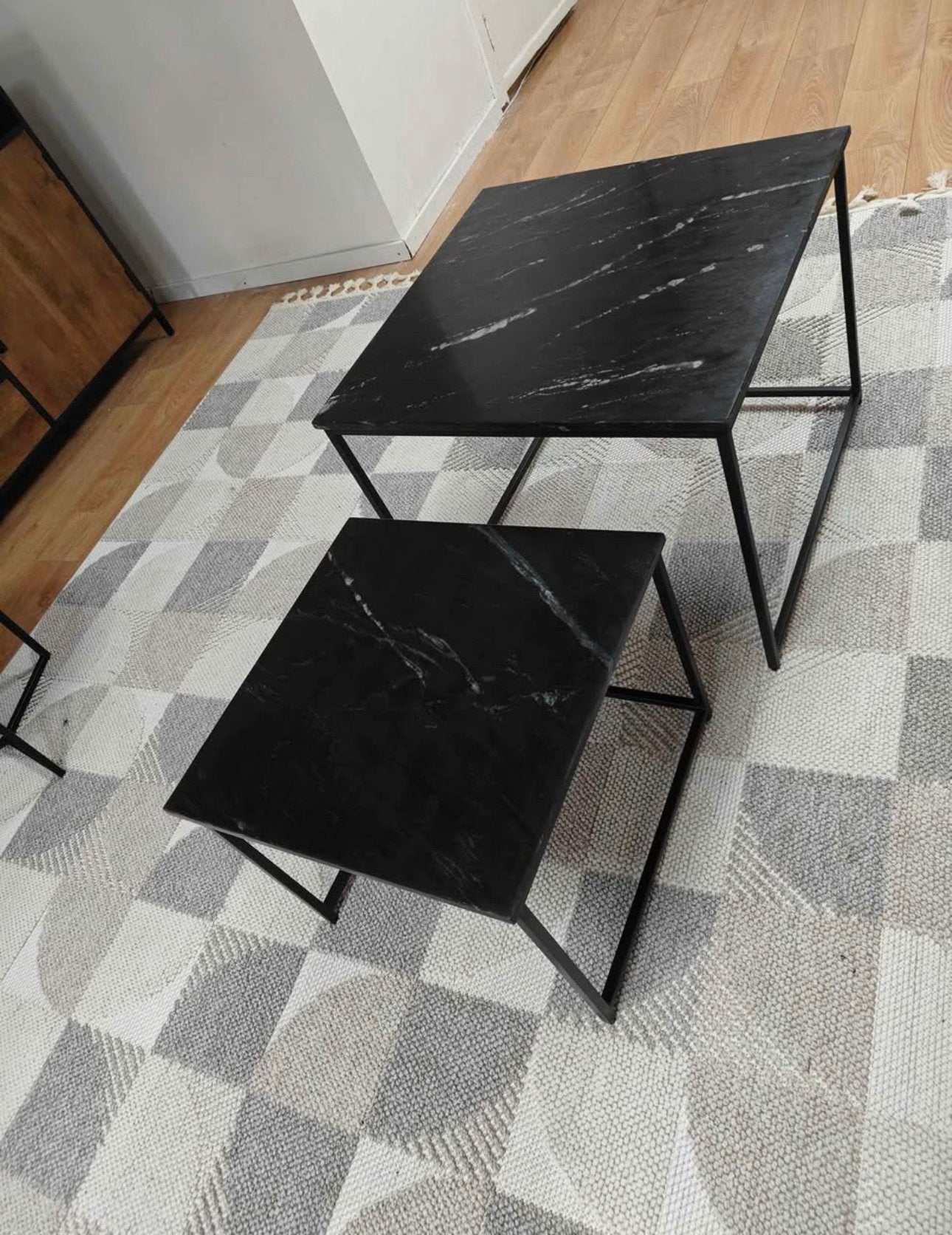 Table en marbre et metal (Paco), Maison & Meubles, Enlèvement, Comme neuf
