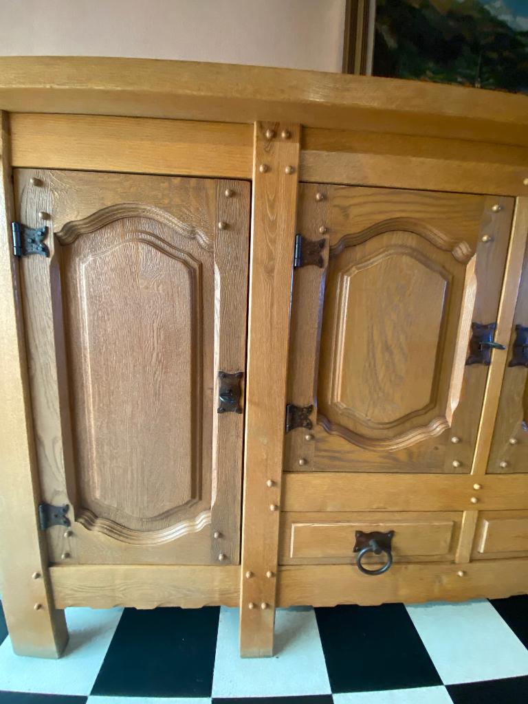 Eiken dressoir  kast, Huis en Inrichting, Ophalen, Gebruikt, Eikenhout, 200 cm of meer