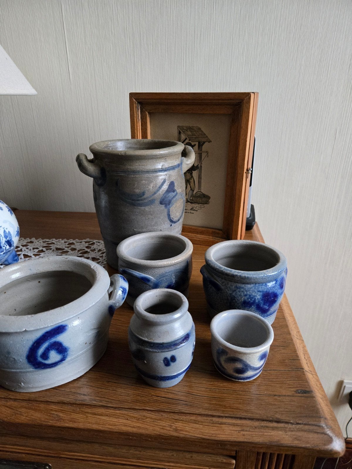 différents pots en grès de sel, Enlèvement