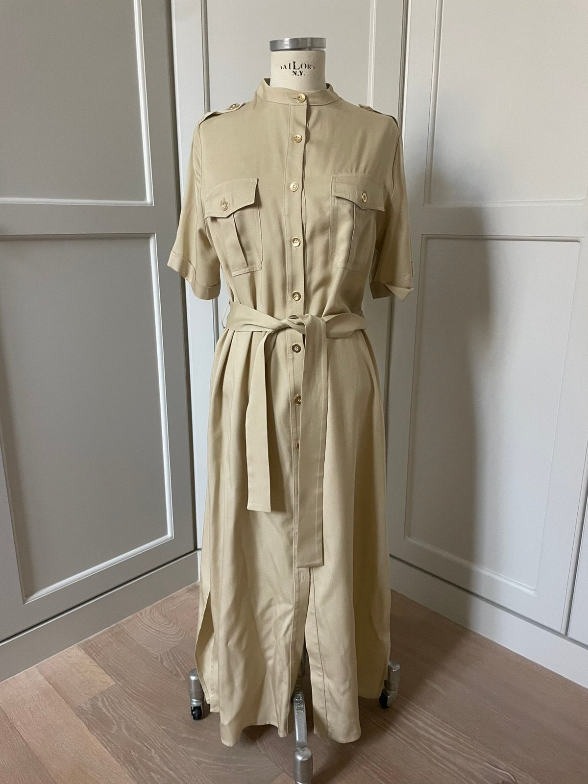 Mooie lange jurk Due Amanti 38, Ophalen of Verzenden, Zo goed als nieuw, Beige