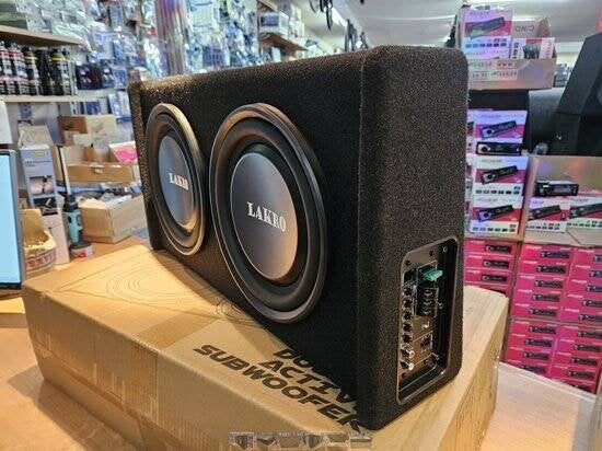 Twin 10 Active - Actieve extra platte subwoofer - Lakro - 10, Auto diversen