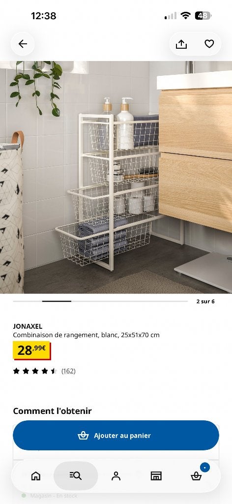 Rangement IKEA, Démontable, Comme neuf, Enlèvement, Métal