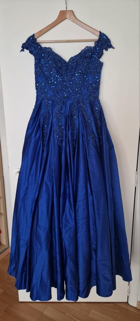 Feestjurk avondjurk, Kleding | Dames, Maat 38/40 (M), Galajurk, Blauw, Ophalen of Verzenden