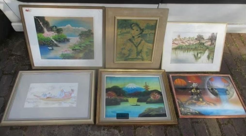 6 Mooi Kunstwerken in lijst of fotolijst, Huis en Inrichting, Woonaccessoires | Schilderijen, Tekeningen en Foto's, Ophalen of Verzenden