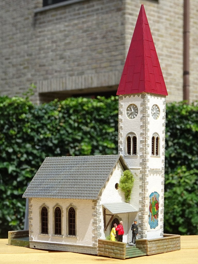 Belle église de campagne - HO (1/87), Enlèvement ou Envoi, Comme neuf, Pont, Tunnel ou Bâtiment