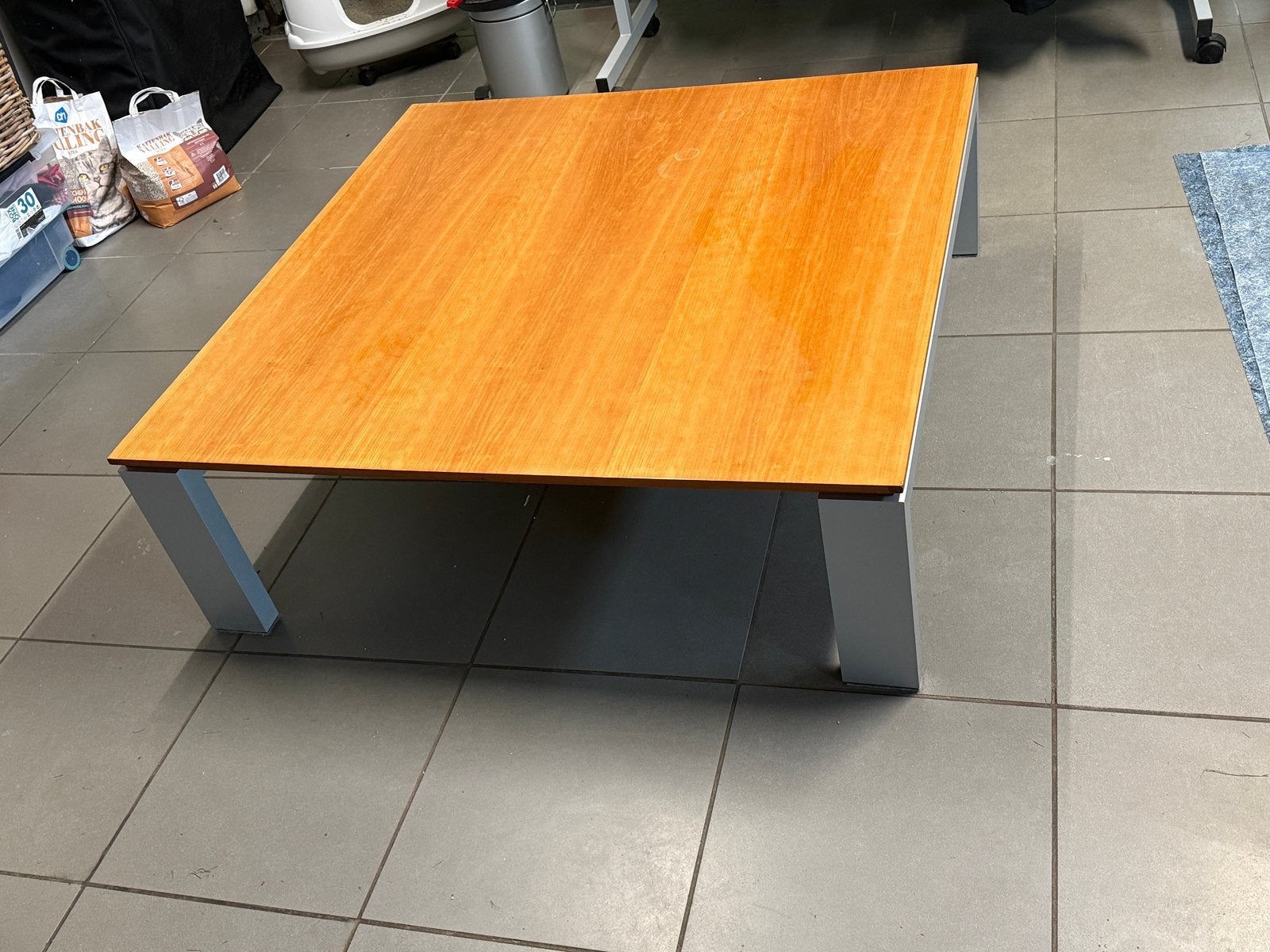 Arco graphic salontafel 110x110x35- kersen, Ophalen, Gebruikt, Modern strak, Vierkant