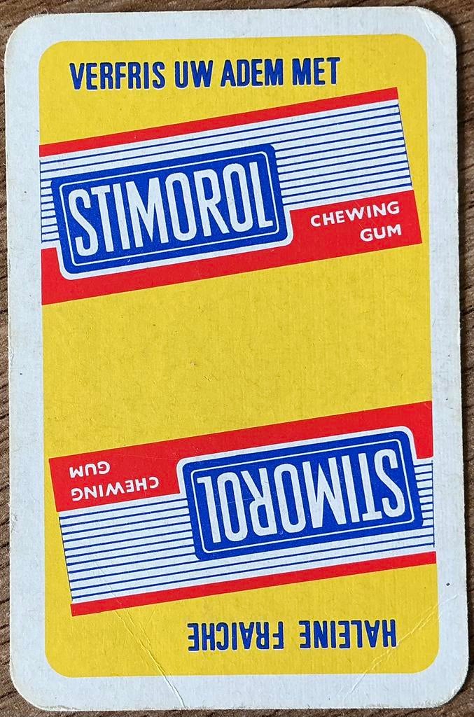 Carte à jouer STIMOROL/CHEWING GUM, Enlèvement ou Envoi, Comme neuf, Carte(s) à jouer