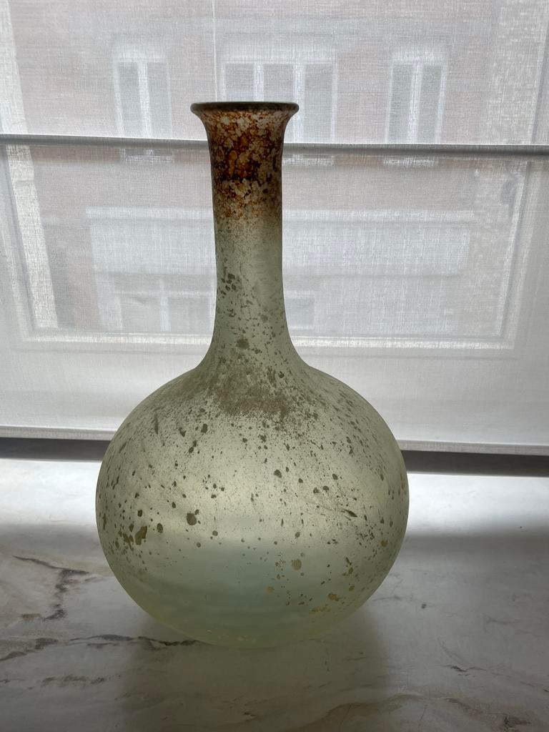 Vintage vaas in glas design, Ophalen, Zo goed als nieuw, Glas