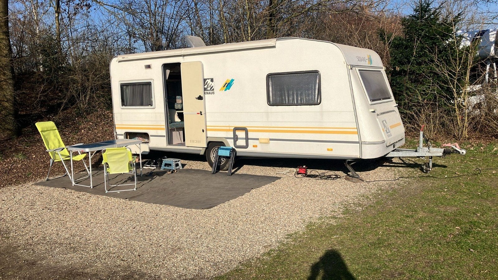 caravane Knaus d'hiver 5 personnes., Poêle, Particulier, Knaus, Coin salon convertible
