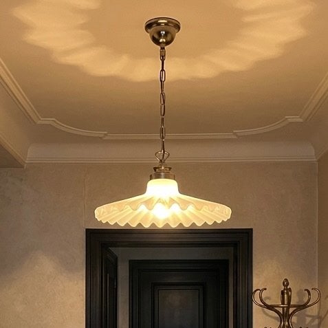 Frans gerokte opaline lamp, Antiek en Kunst, Ophalen
