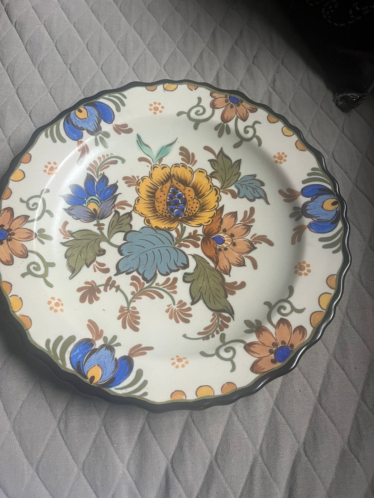 Assiette murale vintage Royal Holland Gouda -  - Fait main, Enlèvement ou Envoi