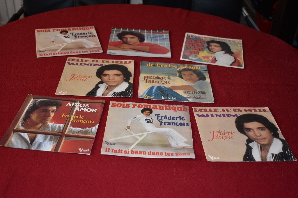 45t's van Frédéric François,(de Belgische Claude François, Overige genres, 7 inch, Ophalen of Verzenden, Zo goed als nieuw
