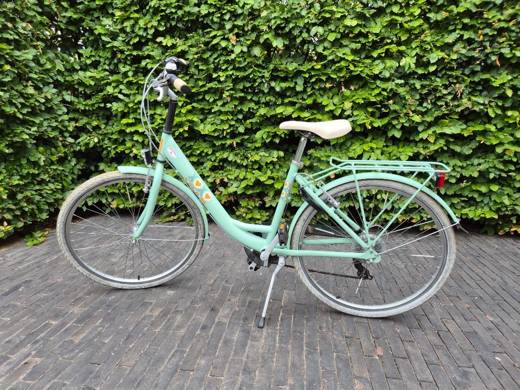 Meisjesfiets 26 inch, Gebruikt, Velgrem, Versnellingen, Ophalen