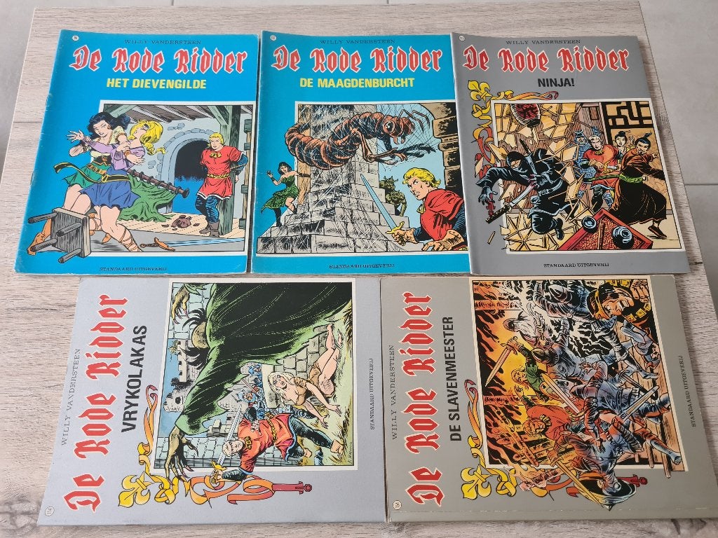 Rode Ridder 5x eerste druk, Boeken, Ophalen of Verzenden, Gelezen