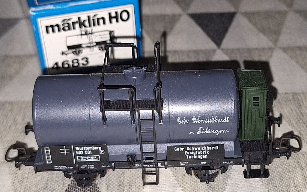 Märklin HO 4683 ketelwagen "Schweikhardt" van de K.W.Sts.E, Ophalen of Verzenden, Zo goed als nieuw, Wagon, Märklin