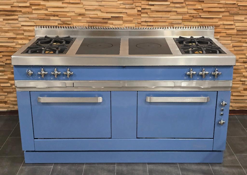 🔥Luxe Fornuis Morice 160cm blauw 6 pits 2 ovens La Cornue, Elektronische apparatuur, Ophalen, 60 cm of meer, Zo goed als nieuw
