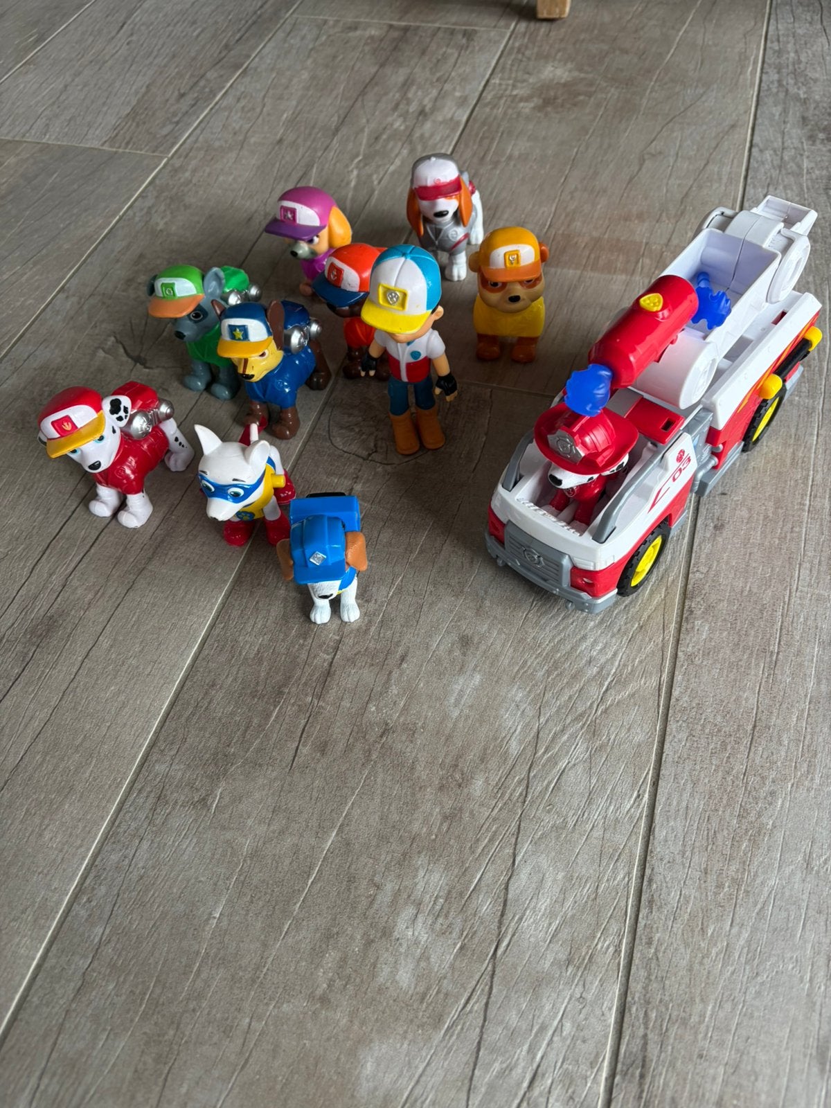 Ensemble de figurines Paw Patrol Fire Rescue, Collections, Enlèvement, Comme neuf