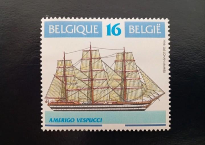 New stamp from Belgium - Amerigo Vespucci's ship, Envoi
