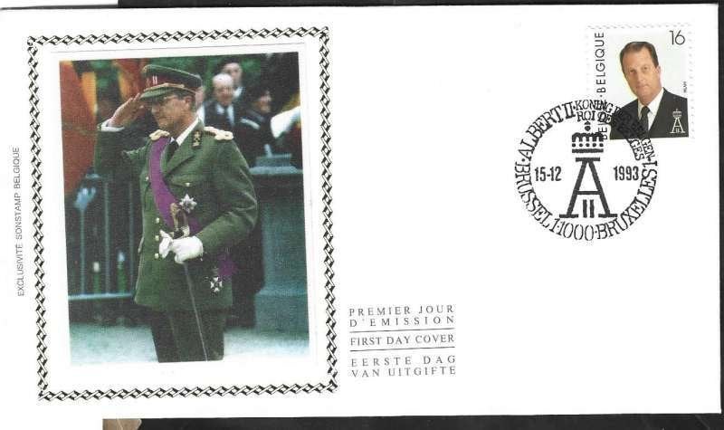 1 Enveloppe België 1993 Koning Albert II, Oblitéré, Enlèvement ou Envoi, Affranchi, Avec enveloppe