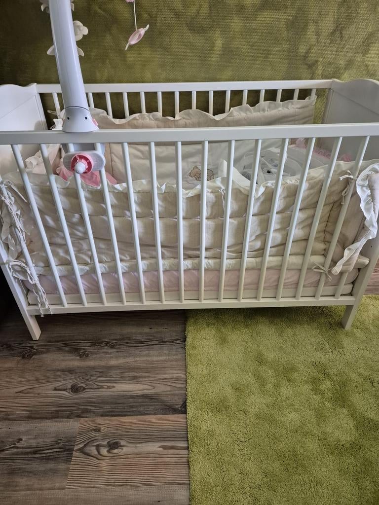 Lit bébé blanc 60x120 ikea, Enlèvement, Comme neuf