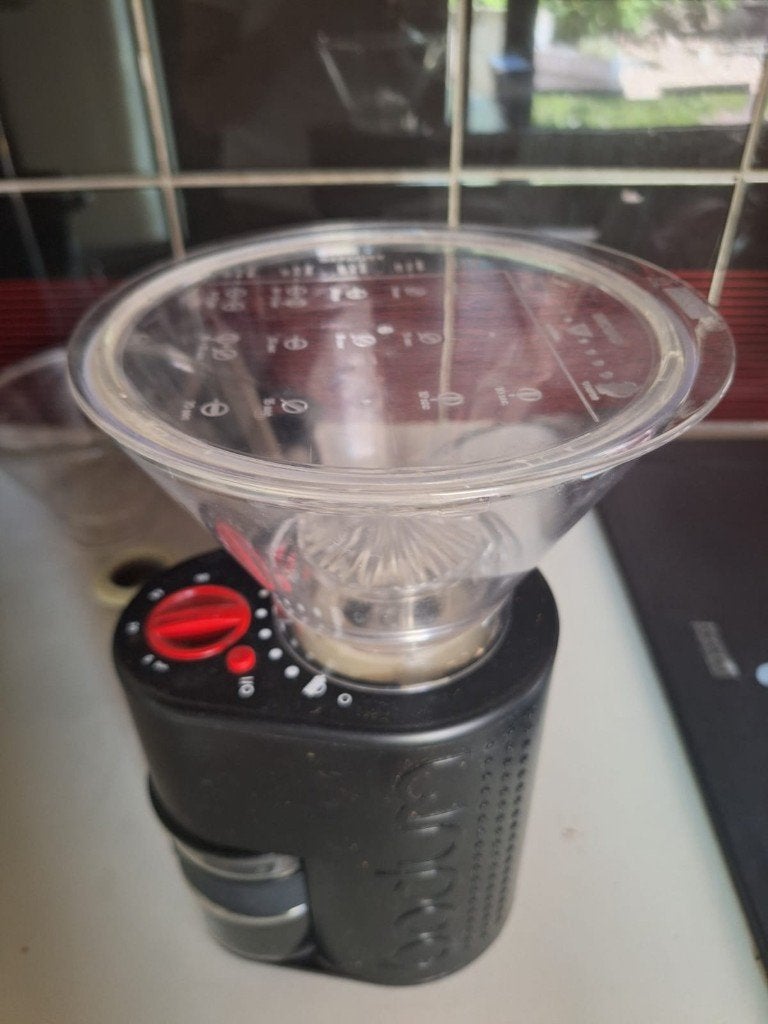 Koffiemolen  BODUM,   BISTRO 160 W  conisch malen, Réservoir d'eau amovible, Enlèvement ou Envoi, Café en grains, Utilisé