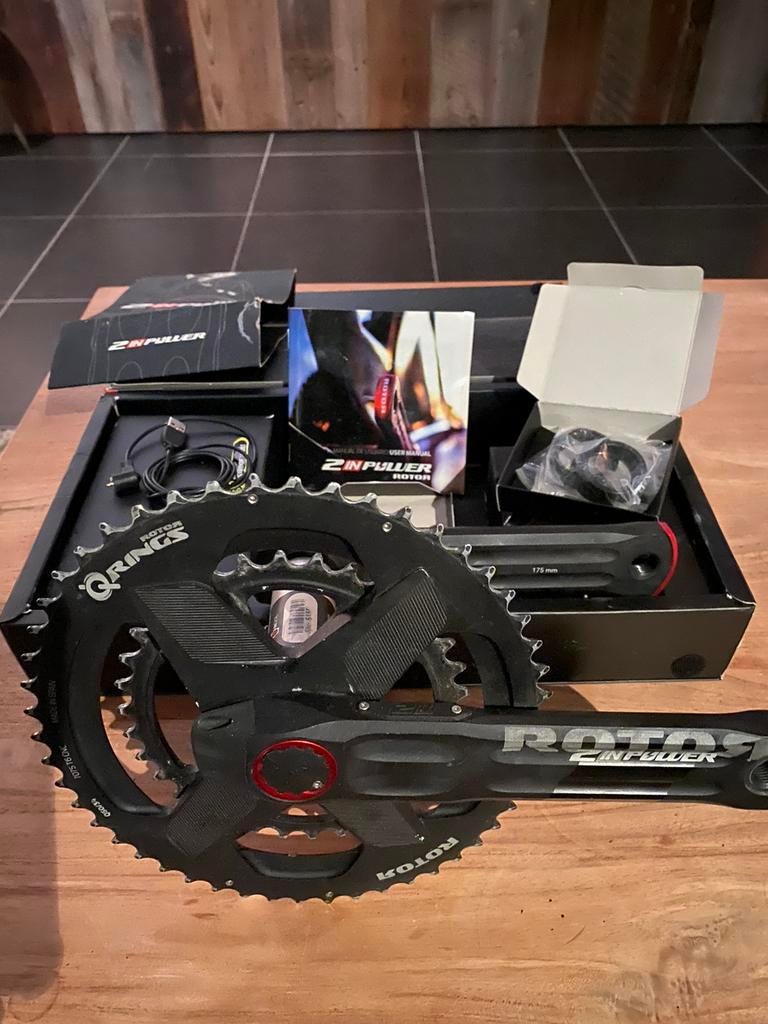 Rotor 2inpower crankstel (vermogenmeter), Fietsen en Brommers, Ophalen, Gebruikt, Crankstel of Pedalen