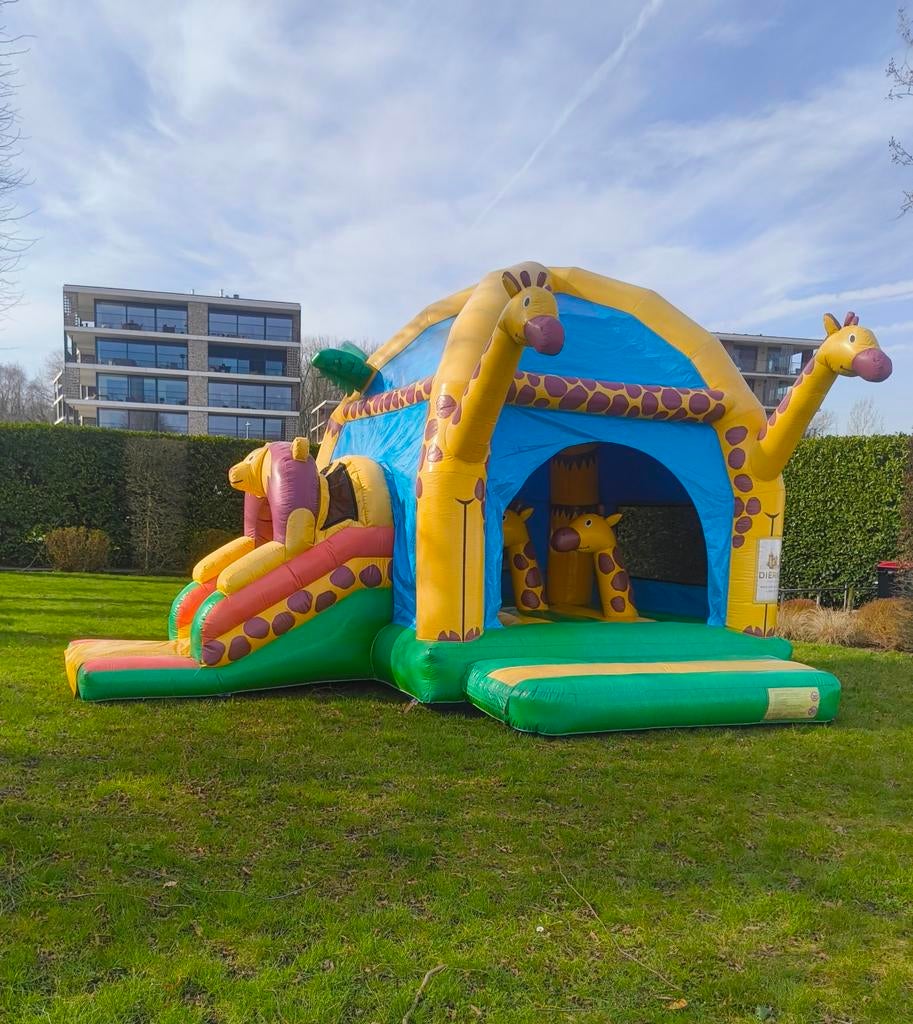 Springkasteel Giraf te huur, Enfants & Bébés, Jouets | Extérieur | Coussins gonflables, Enlèvement