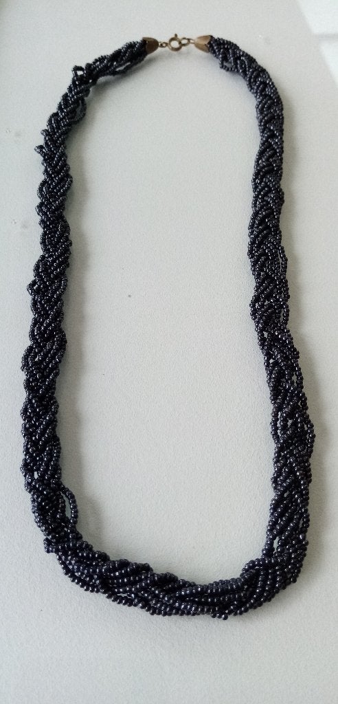 parelketting 5-rijige grijze , vintage, perfect, Ophalen