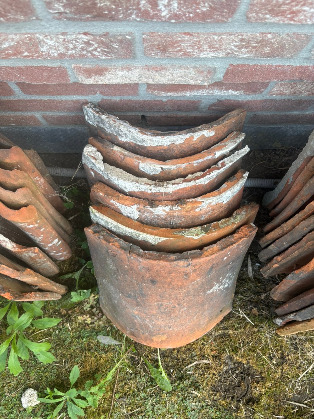 6 Boomse nokpannen, Bricolage & Construction, Tuiles & Revêtements de toit, Enlèvement, Utilisé