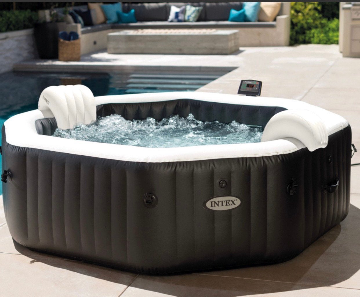 Intex jacuzzi 6 pers zo goed als nieuw., Tuin en Terras, Bubbelbaden en Hottubs, Zo goed als nieuw, Ophalen