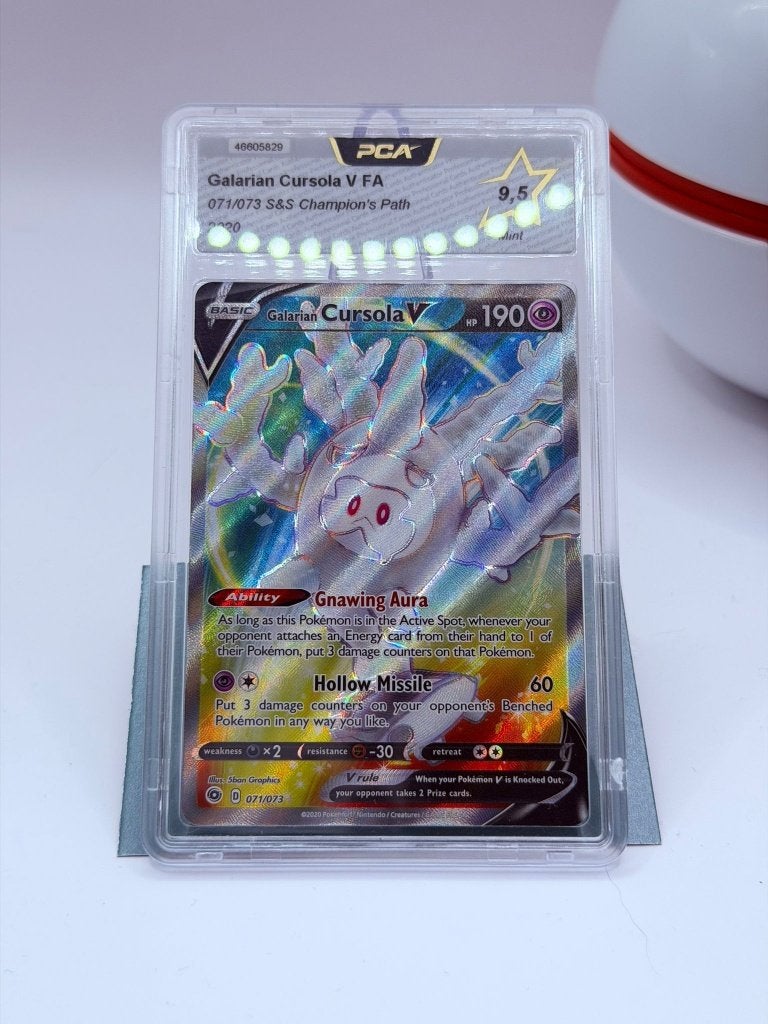 Galarian Cursola V Champion's Path PCA 9.5, Ophalen of Verzenden, Nieuw, Losse kaart, Foil