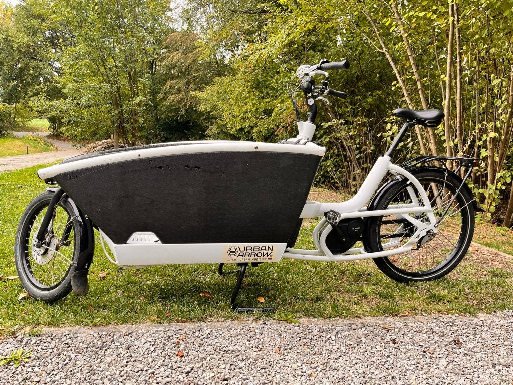 Urban Arrow bakfiets, Fietsen en Brommers, Gebruikt, Velgrem, Elektrisch, 2 kinderen