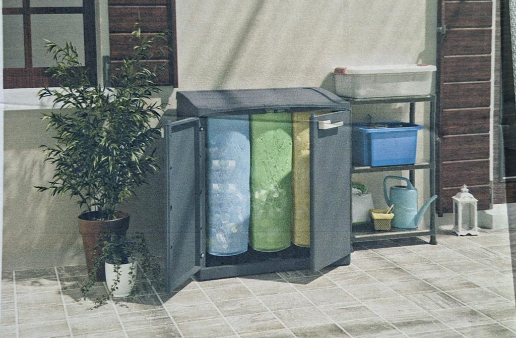 Armoire poubelle tri sélectif Keter NOUVEAU, Jardin & Terrasse, Enlèvement, Neuf