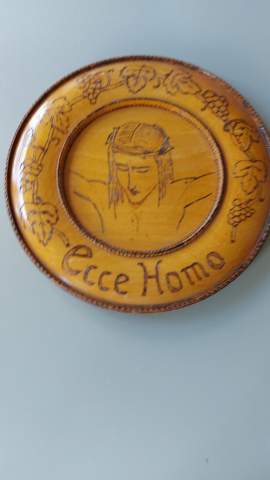 Wandbord met religieuze afbeelding, Ophalen