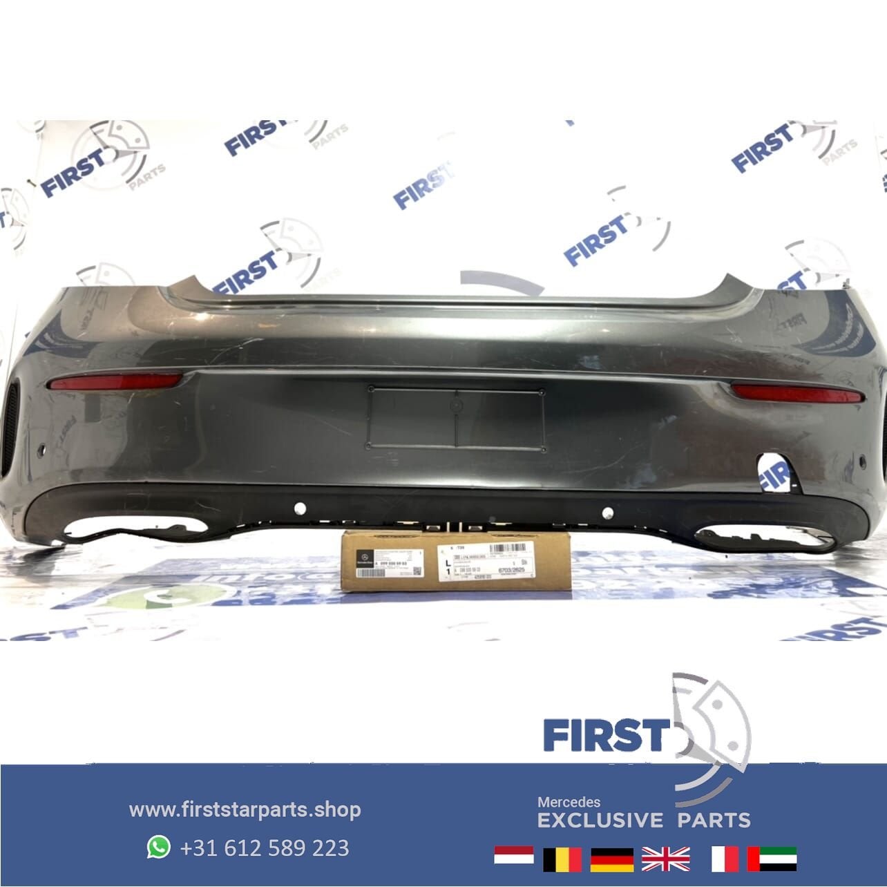 C205 AMG Achterbumper Mercedes C Klasse Coupé C43 grijs PDC, Arrière, Utilisé, -, -