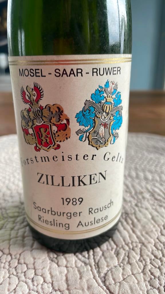 Zilliken Riesling Auslese 1989, Enlèvement ou Envoi, Comme neuf
