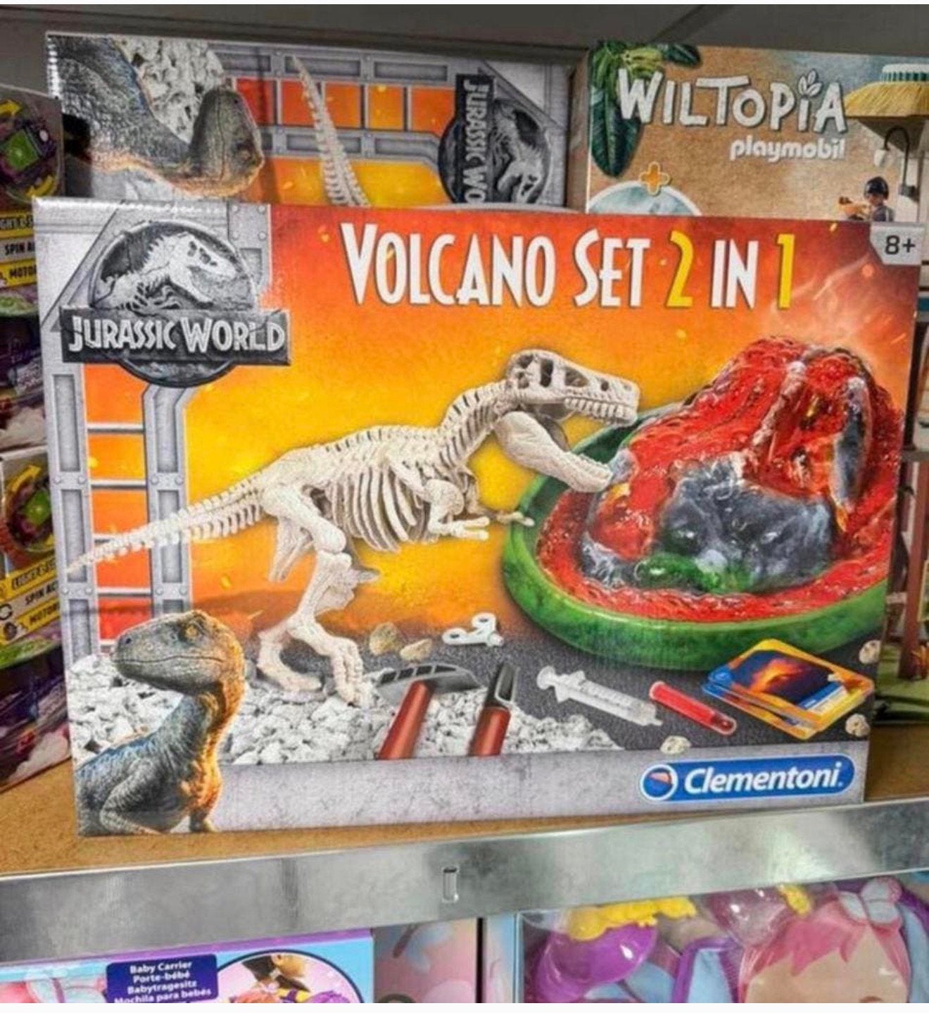 Clementoni Jurassic Park 2 II Volcano speelgoed set + T-Rex, Ophalen of Verzenden, Nieuw